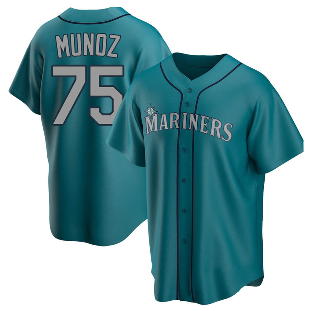 Jamed S.Mariners #75 Andres Munoz Player Teal Home Game Stitched Jerseys