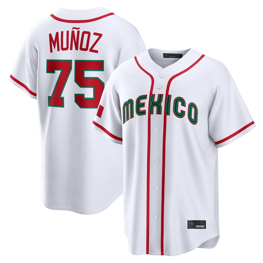 Jamed S.Mariners #75 Andres Munoz Player White 2026 World Classic Home Limited Stitched Jerseys