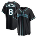 Jamed S.Mariners #8 Dominic Canzone Player Black Fashion Home Limited Stitched Jerseys