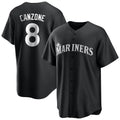 Jamed S.Mariners #8 Dominic Canzone Player Black Home Limited Stitched Jerseys