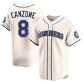 Jamed S.Mariners #8 Dominic Canzone Player Cream Home Limited Stitched Jerseys