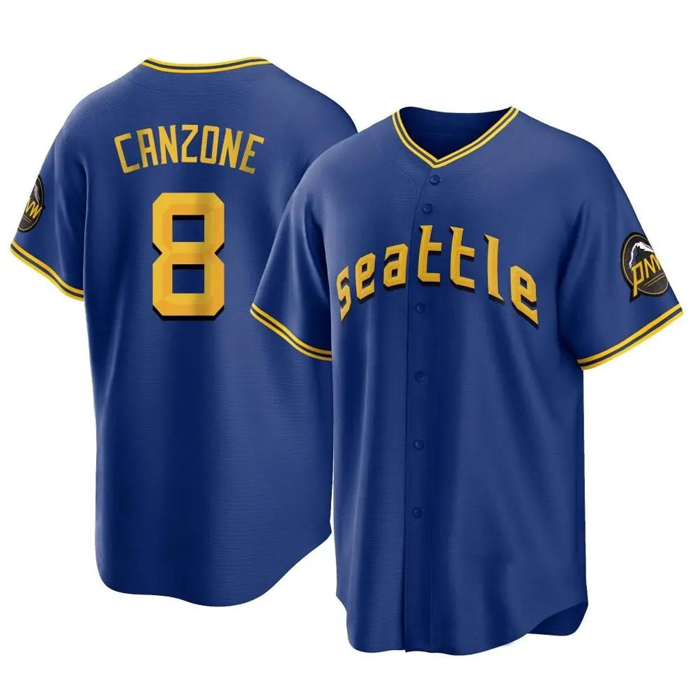 Jamed S.Mariners #8 Dominic Canzone Player Royal City Connect Home Game Stitched Jerseys
