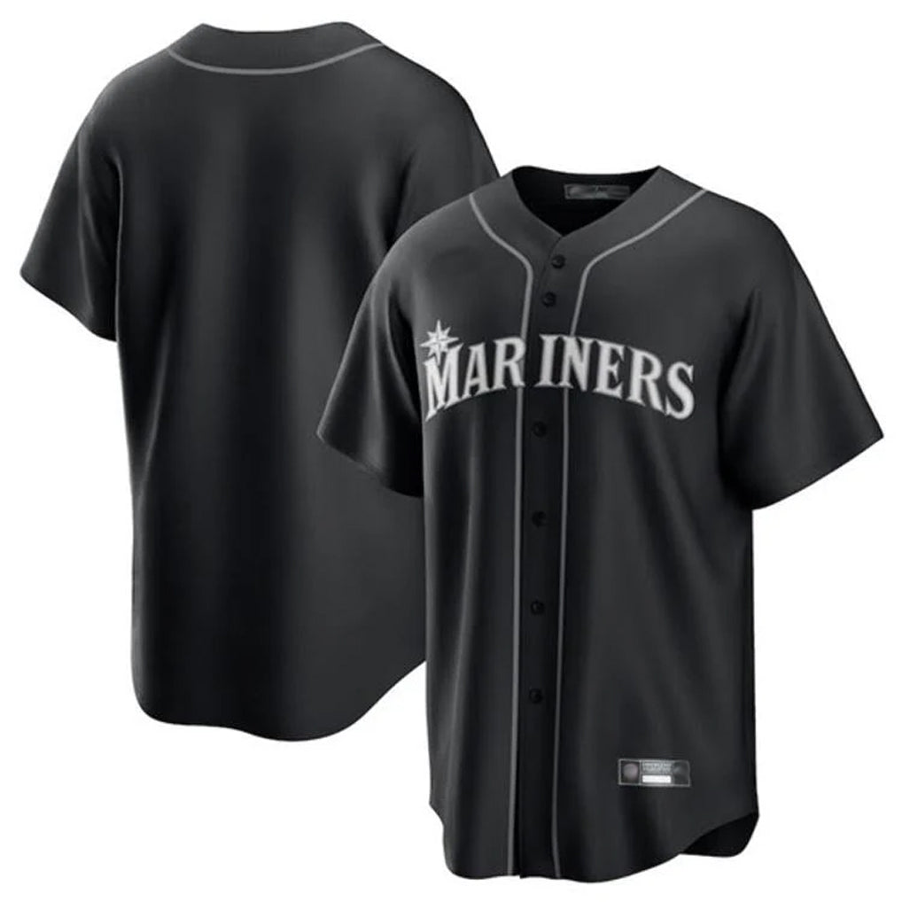 Jamed S.Mariners Blank Player Black Home Limited Stitched Jerseys