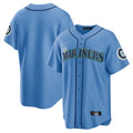 Jamed S.Mariners Blank Player Light Blue Home Limited Stitched Jerseys