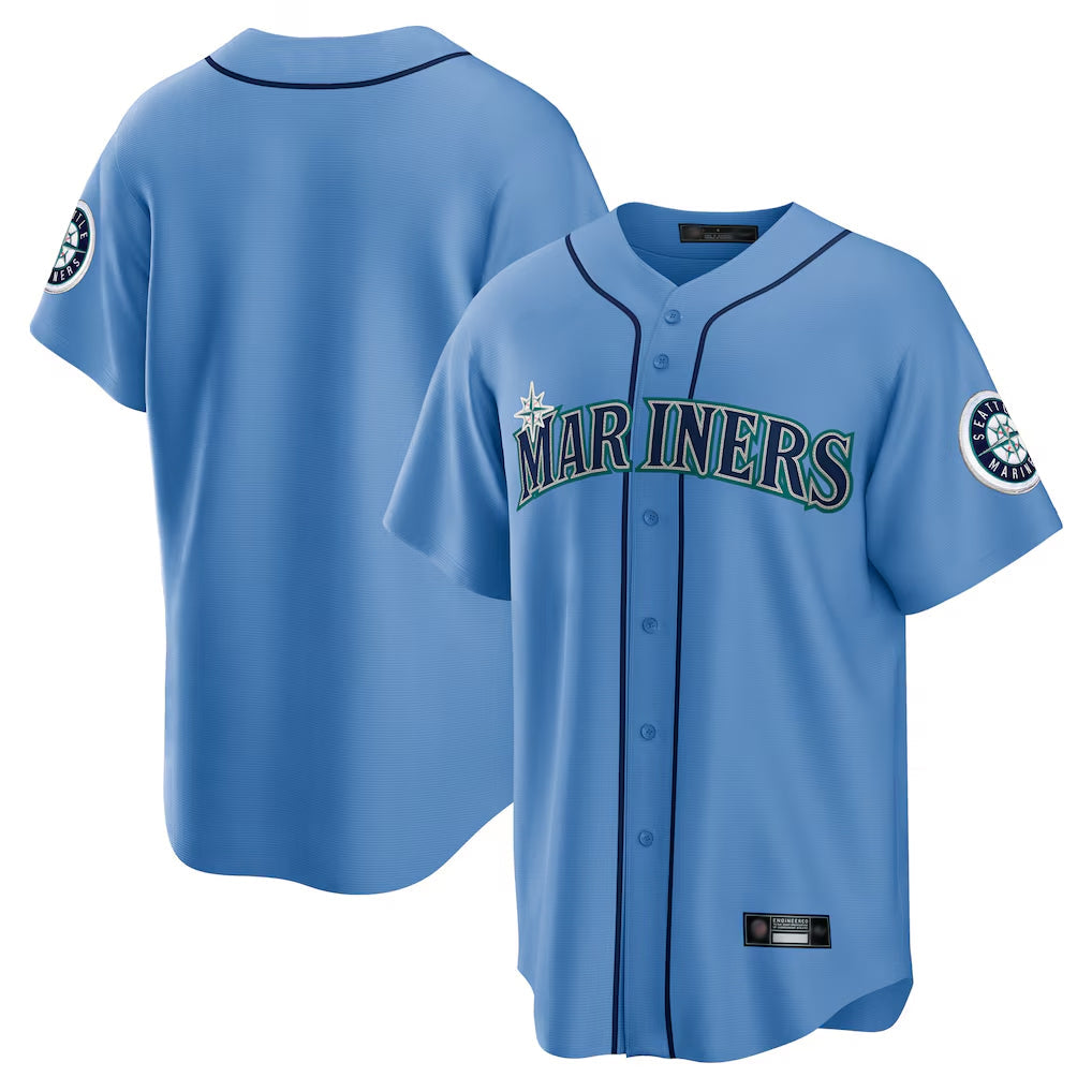 Jamed S.Mariners Blank Player Light Blue Home Limited Stitched Jerseys