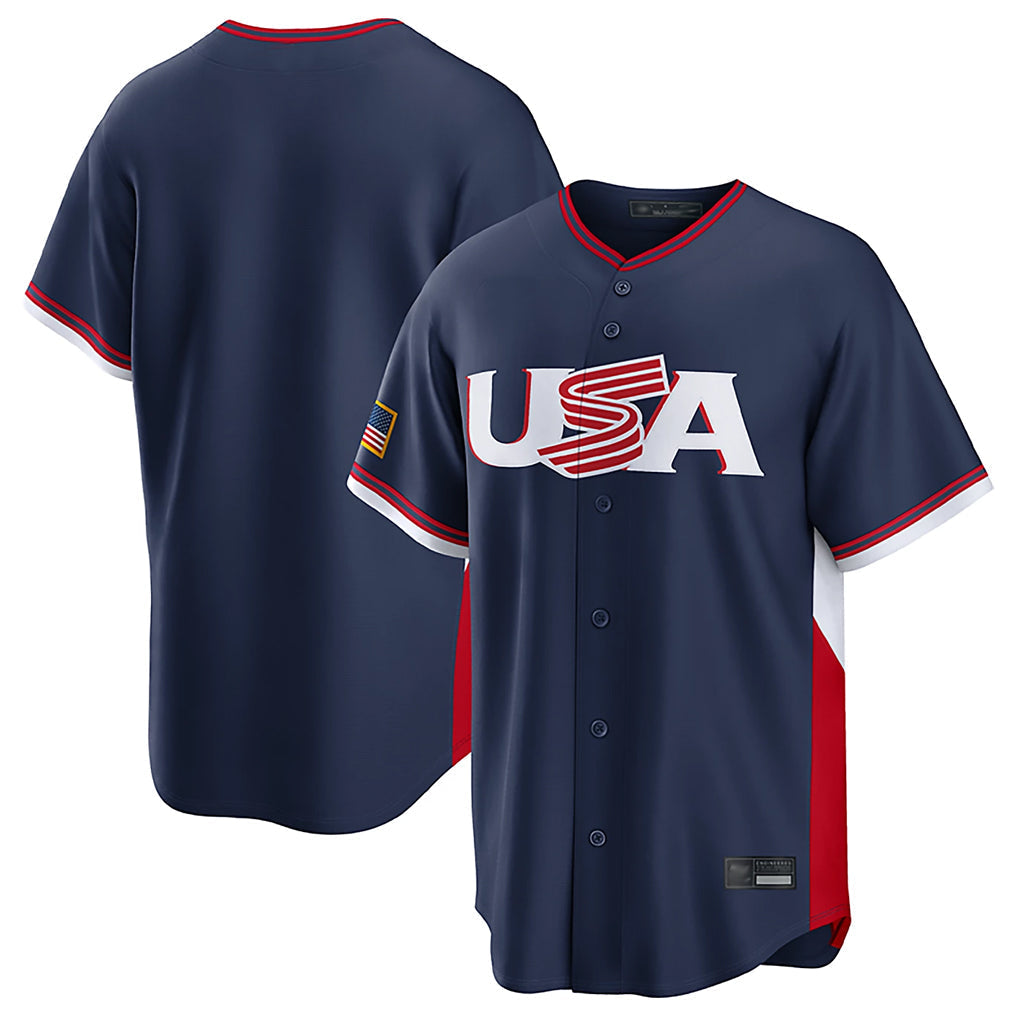 Jamed S.Mariners Blank Player Navy USA 2026 World Classic Road Stitched Jerseys