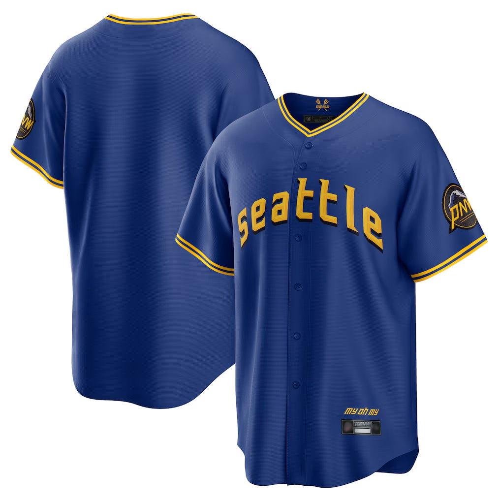 Jamed S.Mariners Blank Player Royal City Connect Home Game Stitched Jerseys