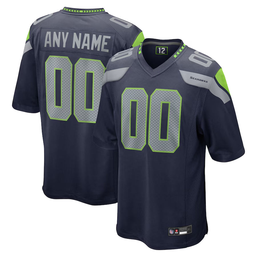 Jamed Custom S.Seahawks Home Game Stitched Jerseys