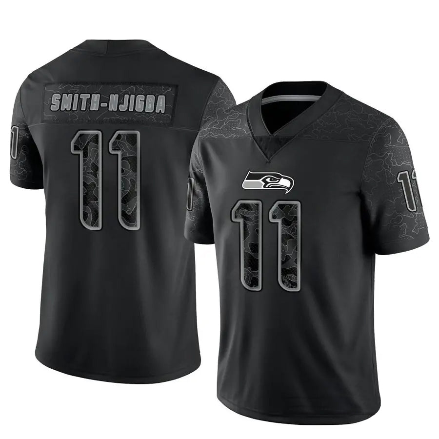 Jamed S.Seahawks #11 Jaxon Smith-Njigba Player Black Limited Reflective Stitched Jerseys