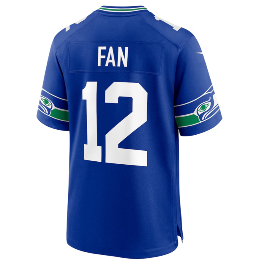 Jamed S.Seahawks #12 12s Royal Throwback Player Game Jersey Stitched American Stitched Jersey