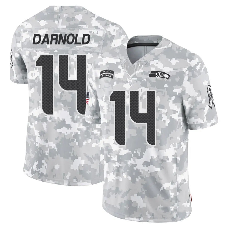 Jamed S.Seahawks #14 Sam Darnold Player Arctic Camo Salute to Service Limited Football Jerseys