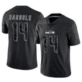 Jamed S.Seahawks #14 Sam Darnold Player Black RFLCTV Limited Football Jerseys