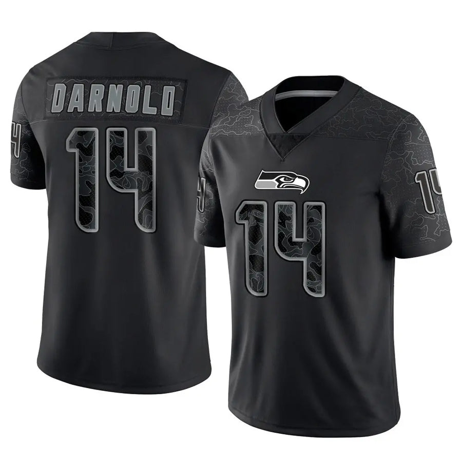 Jamed S.Seahawks #14 Sam Darnold Player Black RFLCTV Limited Football Jerseys