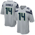 Jamed S.Seahawks #14 Sam Darnold Player Grey Game Football Jerseys