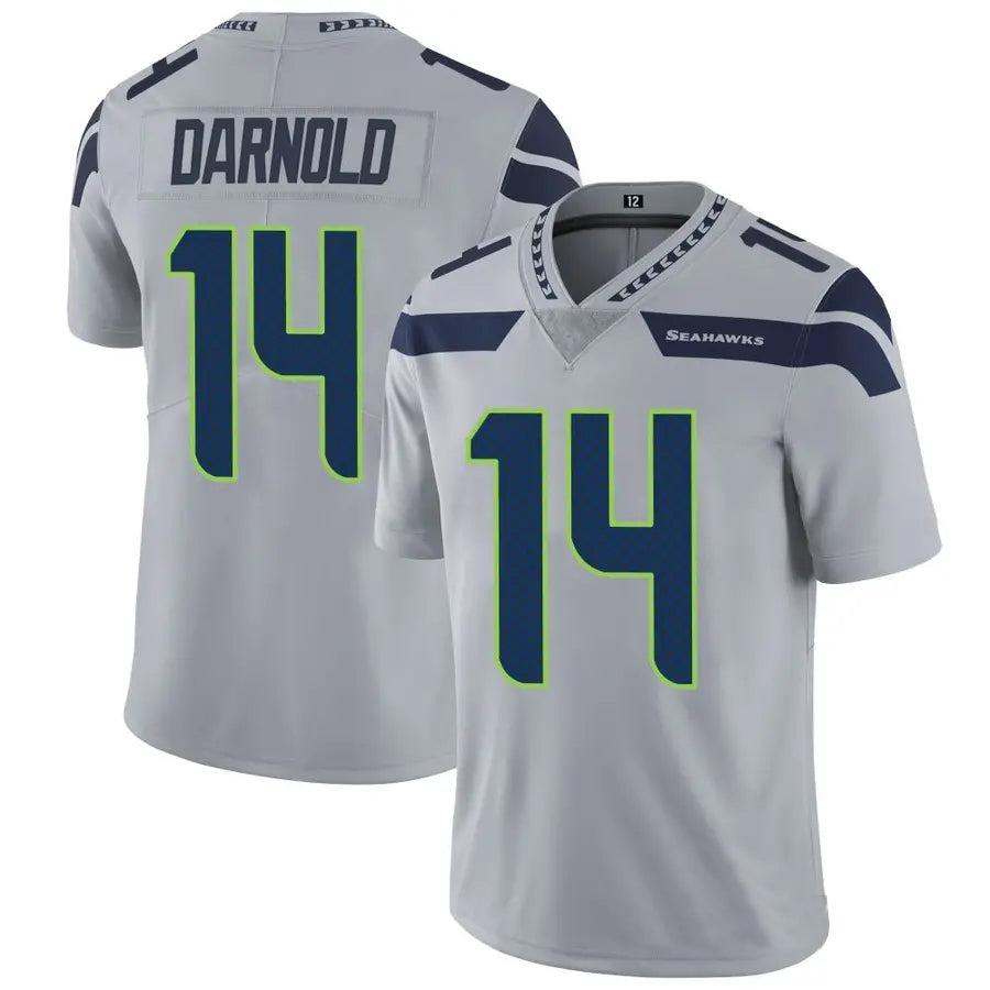 Jamed S.Seahawks #14 Sam Darnold Player Grey Vapor Limited Football Jerseys