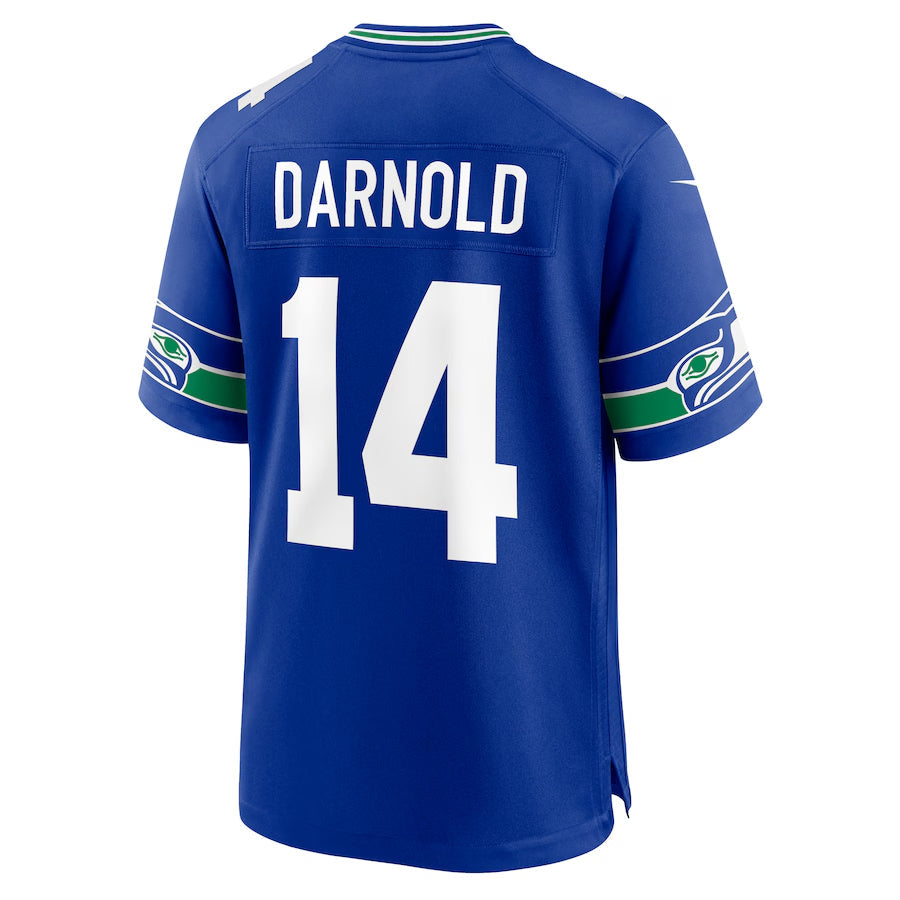 Jamed S.Seahawks #14 Sam Darnold Player Royal Alternate Game Football Jerseys