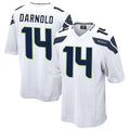 Jamed S.Seahawks #14 Sam Darnold Player White Home Game Football Jerseys