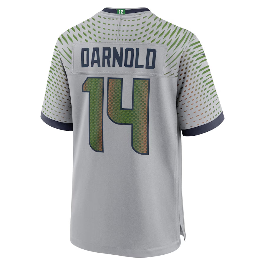 Jamed S.Seahawks #14 Sam Darnold Player Wolf Gray Rivalries Collection Game Football Jerseys