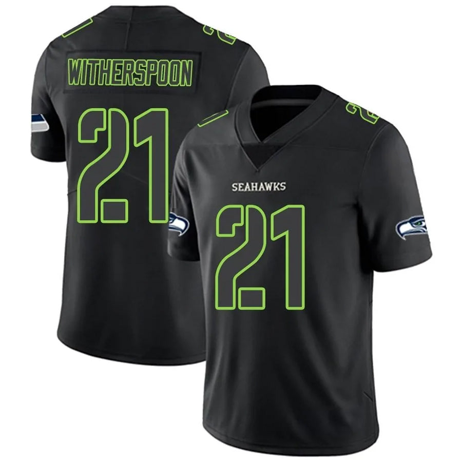 Jamed S.Seahawks #21 Devon Witherspoon Player Black Impact Limited Stitched Jerseys