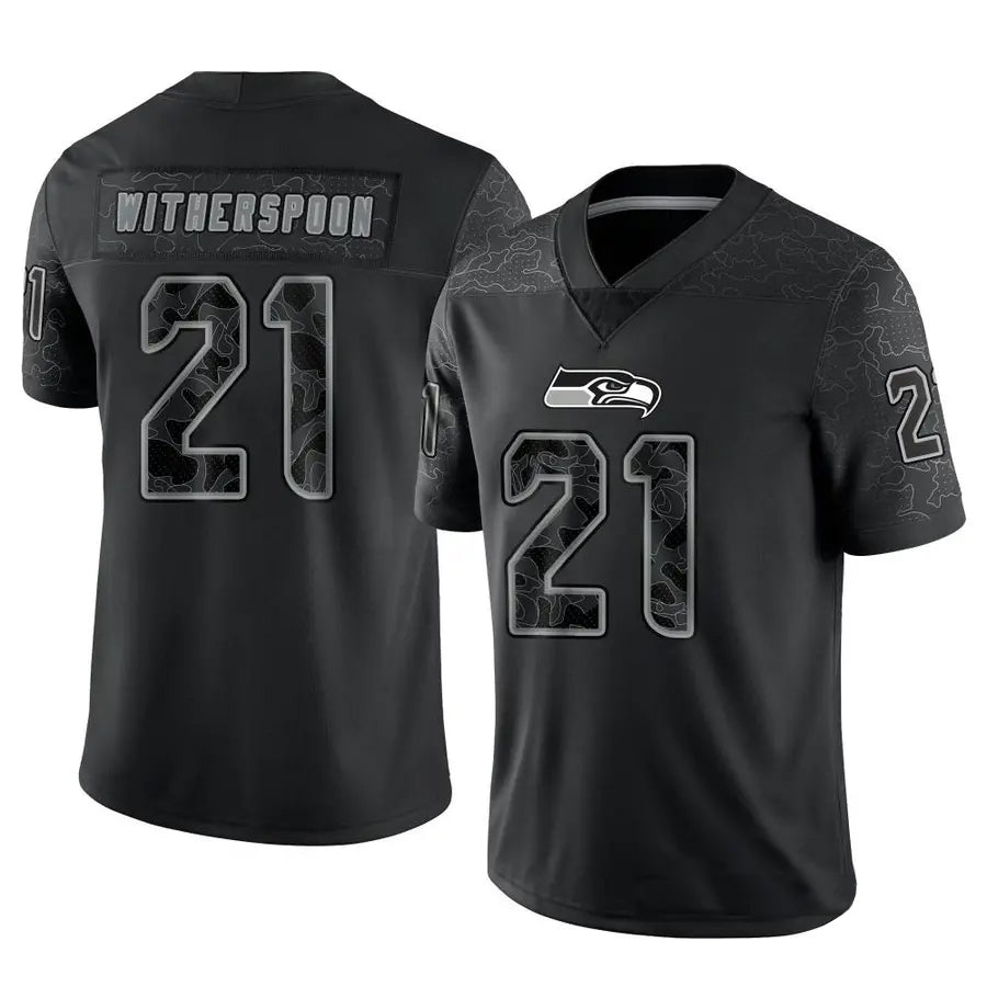 Jamed S.Seahawks #21 Devon Witherspoon Player Black RFLCTV Limited Stitched Jerseys
