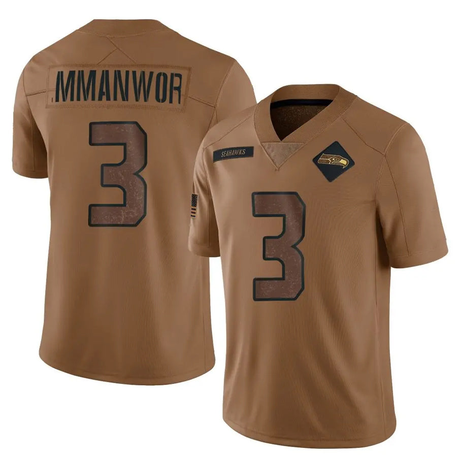 Jamed S.Seahawks #3 Nick Emmanwori Player Brown Salute To Service Limited Football Jerseys