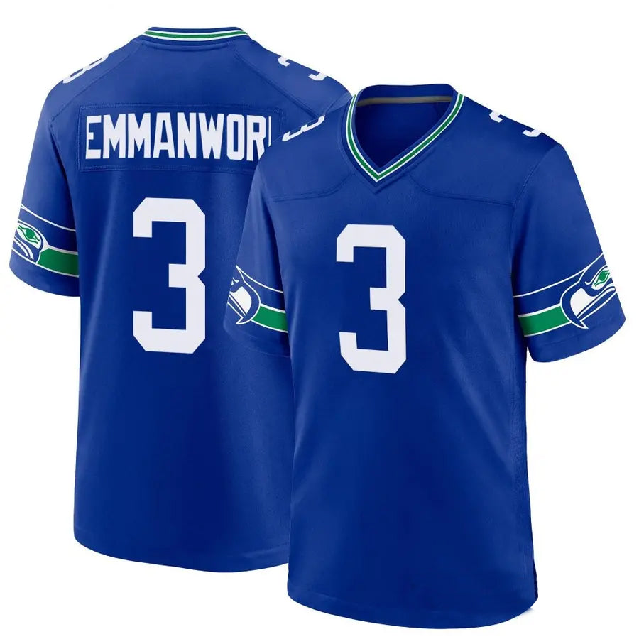 Jamed S.Seahawks #3 Nick Emmanwori Player Royal Game Stitched Jerseys