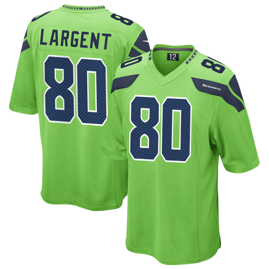 Jamed S.Seahawks #80 Steve Largent Player Green Game Stitched Jerseys