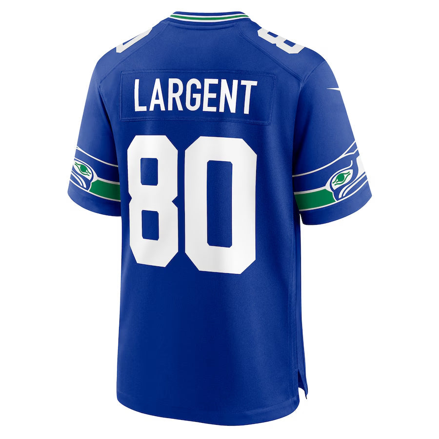 Jamed S.Seahawks #80 Steve Largent Player Royal Game Stitched Jerseys