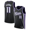 Jamed S.kings #11 Domantas Sabonis Black Swingman Player Jerseys - Icon Edition