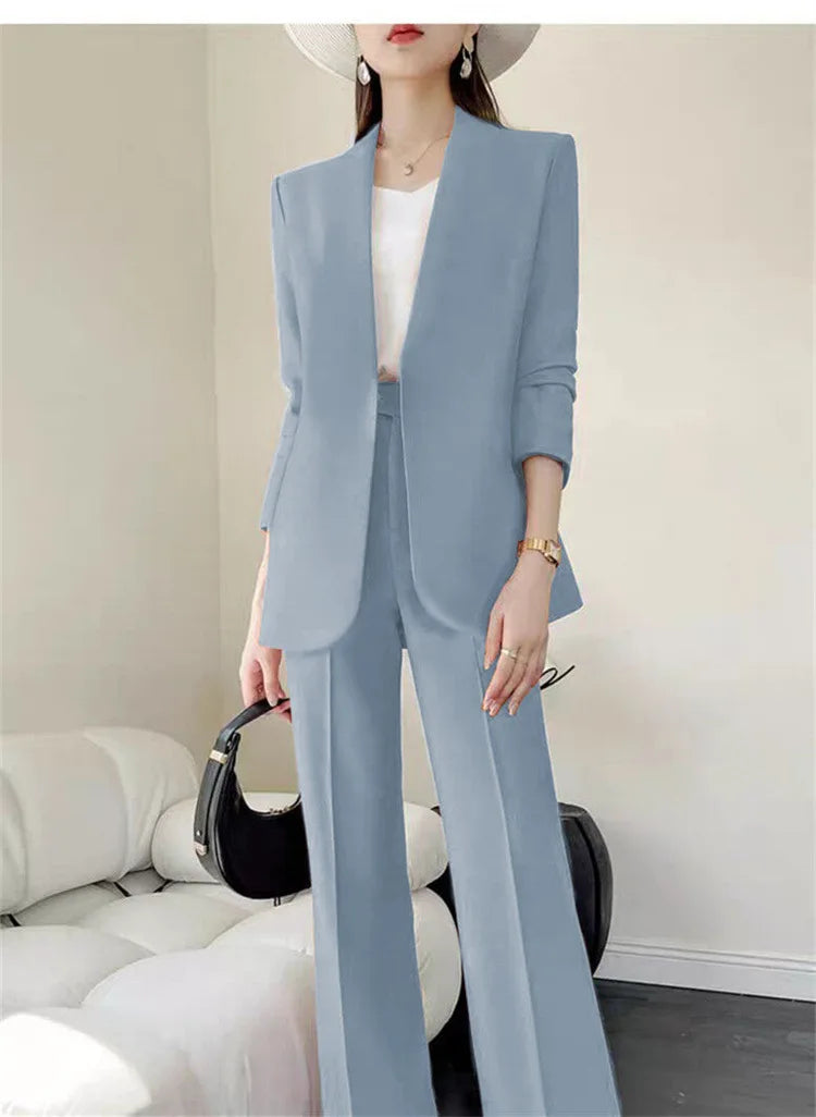 New in Fashion 2 Piece Sets Women Outfits Spring Autumn New in Korean Pants Sets Commuter Elegant Suit Coat 2 Piece Sets Women