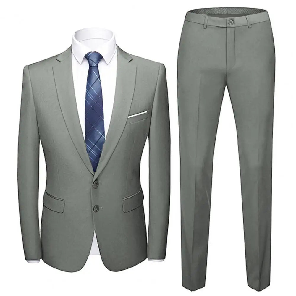 2026 Fashion High-end Brand Casual Business Men's Blazer Casual Blazer Formal Suit Set Groom Wedding Gown Blazers Pants Set