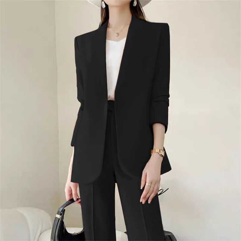 New in Fashion 2 Piece Sets Women Outfits Spring Autumn New in Korean Pants Sets Commuter Elegant Suit Coat 2 Piece Sets Women
