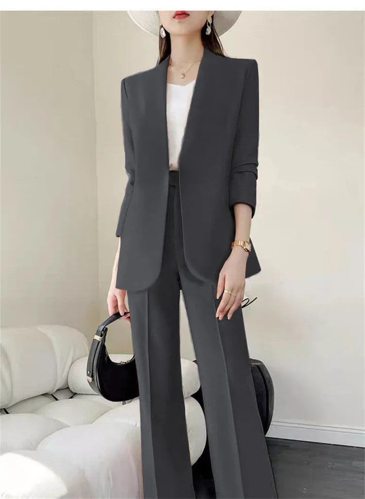 New in Fashion 2 Piece Sets Women Outfits Spring Autumn New in Korean Pants Sets Commuter Elegant Suit Coat 2 Piece Sets Women