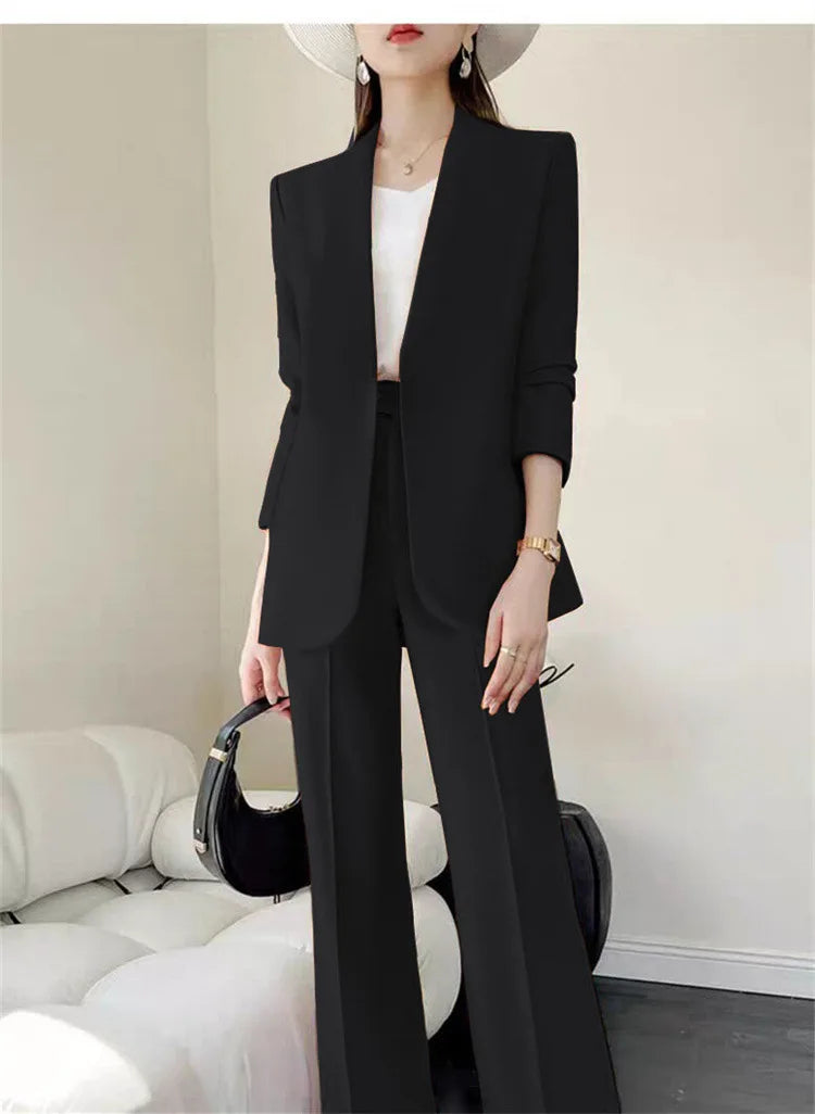 New in Fashion 2 Piece Sets Women Outfits Spring Autumn New in Korean Pants Sets Commuter Elegant Suit Coat 2 Piece Sets Women