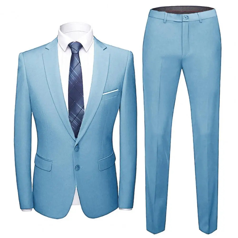 2026 Fashion High-end Brand Casual Business Men's Blazer Casual Blazer Formal Suit Set Groom Wedding Gown Blazers Pants Set