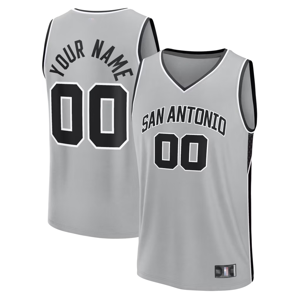 Jamed SA.Spurs Fanatics Silver Fastbreak Custom Jerseys - Statement Edition