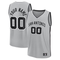 Jamed SA.Spurs Fanatics Silver Fastbreak Custom Jerseys - Statement Edition