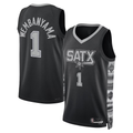Jamed SA.Spurs #1 Victor Wembanyama Black Swingman Jerseys - Statement Edition
