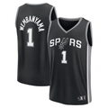 Jamed SA.Spurs #1 Victor Wembanyama Fanatics Black Fast Break Replica Player Jerseys - Icon Edition