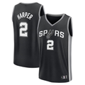 Jamed SA.Spurs #2 Dylan Harper Fanatics Black Fast Break Jerseys - Icon Edition