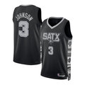 Jamed SA.Spurs #3 Keldon Johnson Black Swingman Jerseys - Statement Edition