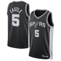 Jamed SA.Spurs #5 Stephon Castle Black Swingman Jerseys - Icon Edition