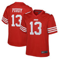 Jamed SF.49ers #13 Brock Purdy Player Scarlet Home Game Stitched Jerseys