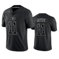 Jamed SF.49ers #11 Brandon Aiyuk Player Black RFLCTV Limited Stitched Jerseys