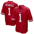 Jamed SF.49ers #1 Ricky Pearsall Player Scarlet Game Stitched Jerseys