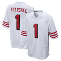 Jamed SF.49ers #1 Ricky Pearsall Player White Game Stitched Jerseys
