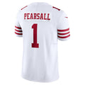 Jamed SF.49ers #1 Ricky Pearsall Player White Vapor F.U.S.E. Limited Stitched Jerseys