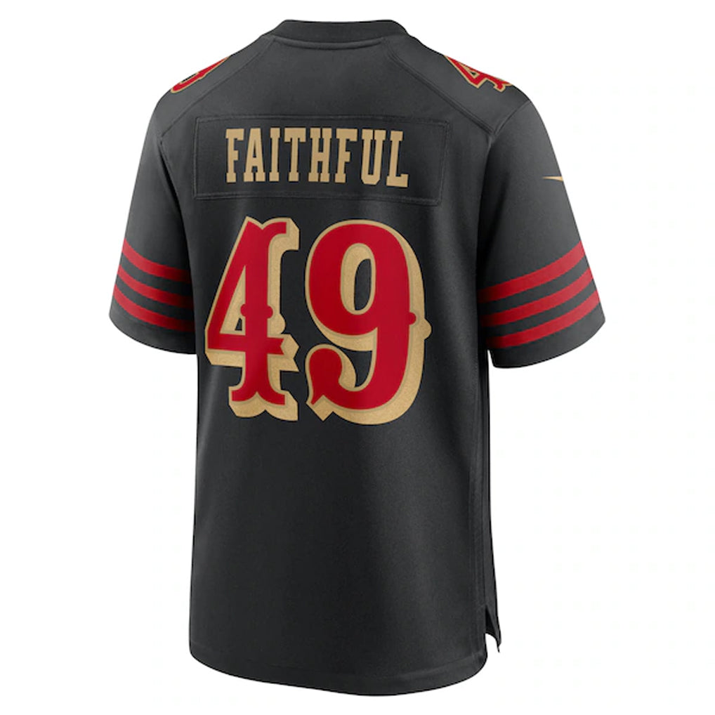 Jamed SF.49ers #49 The Faithful Player Black Rivalries Collection Game Stitched Jerseys