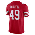 Jamed SF.49ers #49 The Faithful Player Vapor F.U.S.E. Limited  Scarlet Football Jerseys