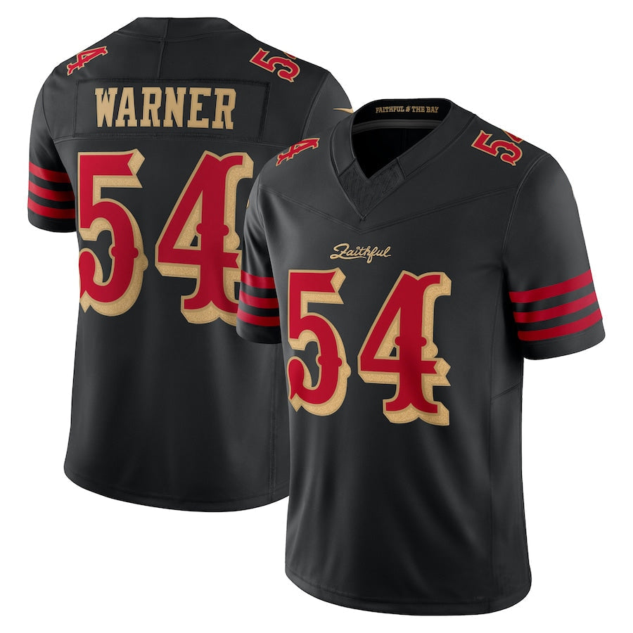 Jamed SF.49ers #54 Fred Warner Player Rivalries Collection Vapor Limited Black Stitched Jerseys